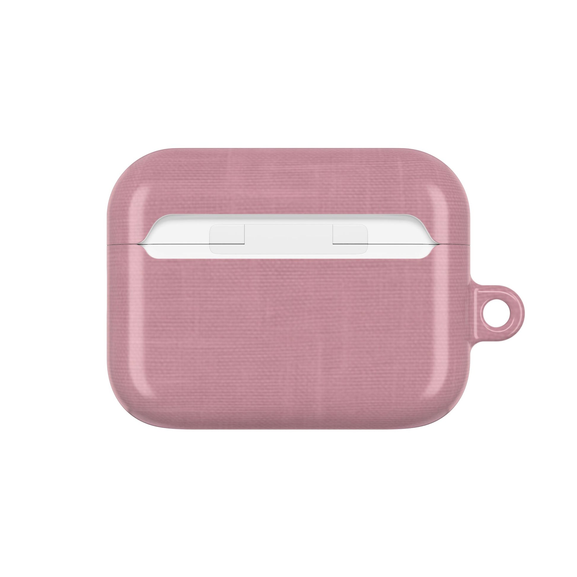Blush Pink Linen AirPods Case - Minimalist Pink Cover for Gen 1, 2, 3, Pro Gen 1 & 2