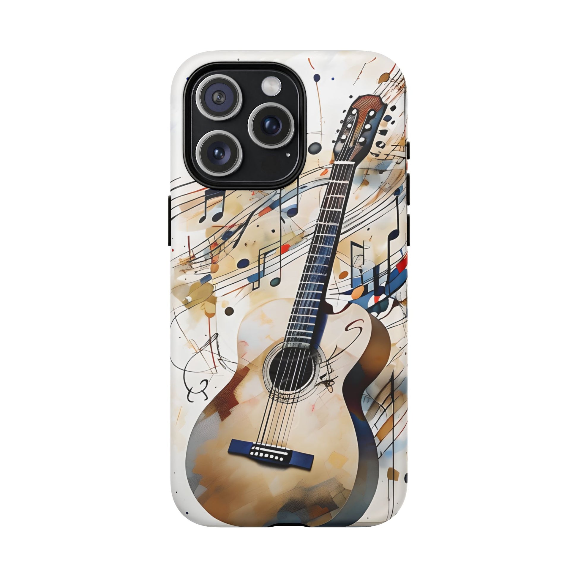 Strum and Flow Acoustic Guitar Art iPhone 15 Pro Max MagSafe Case