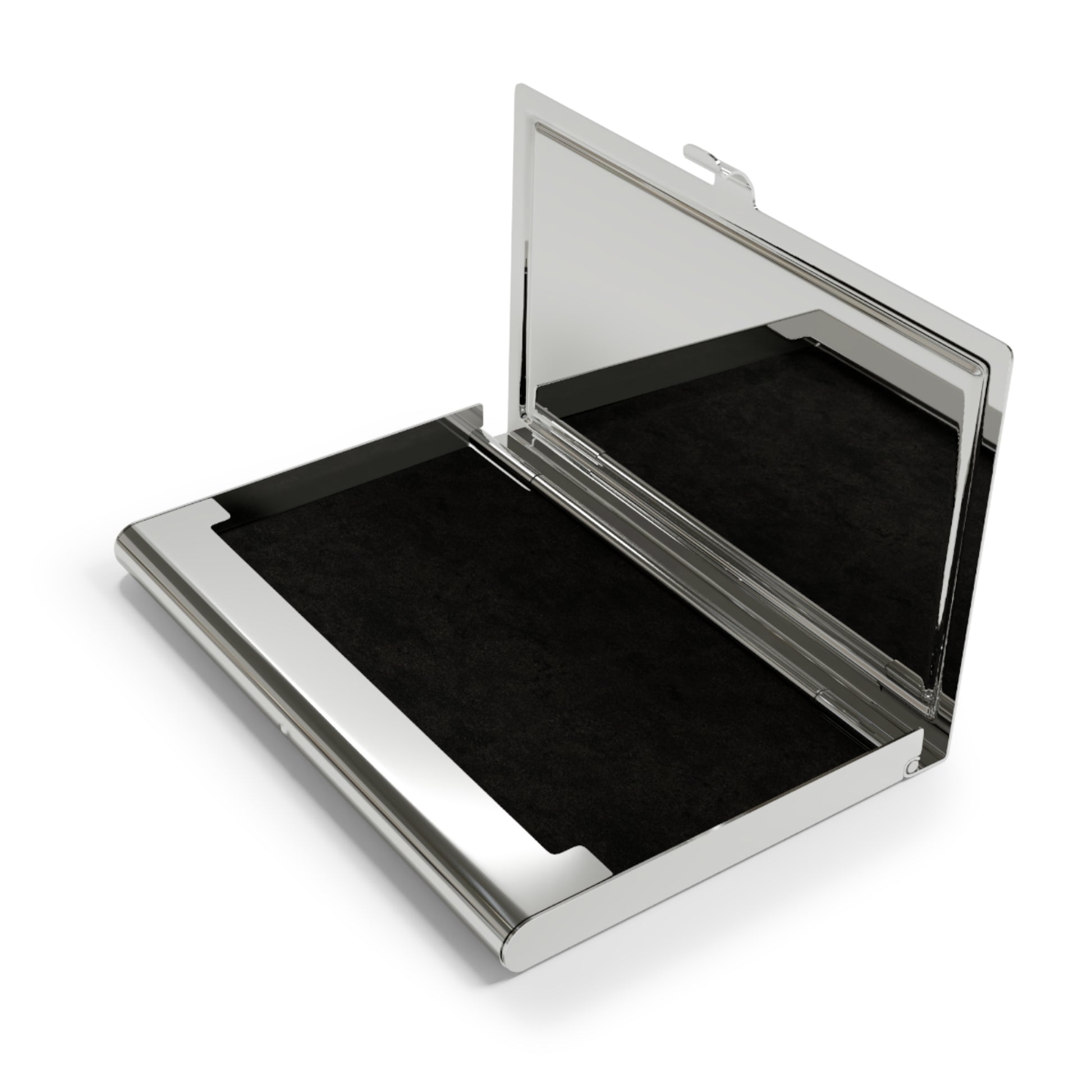 Ember Bloom Business Card Holder - Elegant Floral Metal Case for Women, Designer Professional Card Organizer
