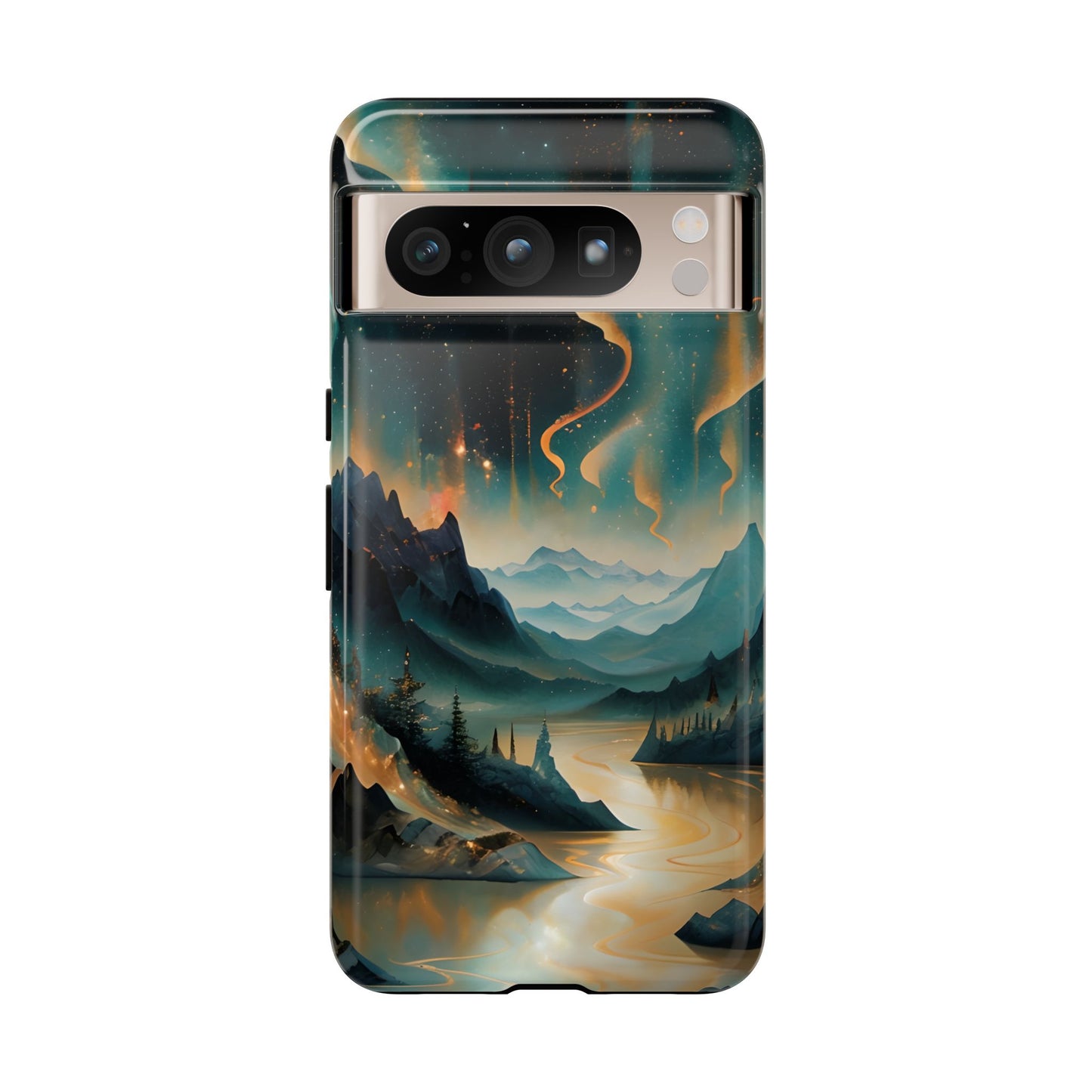 Aurora Dreamscape Tough Case for Google Pixel - Northern Lights Artistic Shockproof Cover, Elegant Protective Phone Case