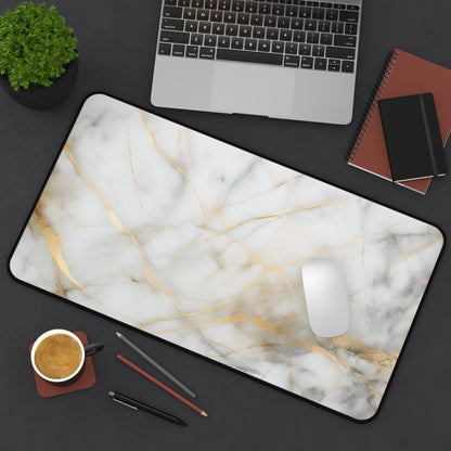 Golden Vein Desk Mat - Premium Office Desk Pad, 3 Sizes Available, Artistic Workspace Protection
