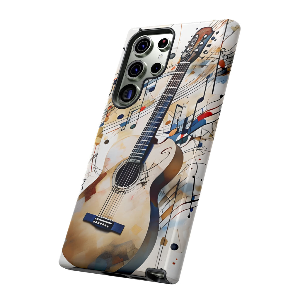 Strum and Flow Acoustic Guitar Art Tough Case for Samsung Galaxy S23 Ultra - Shockproof Phone Cover
