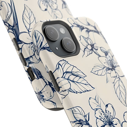 Blossom Sketch iPhone MagSafe Case