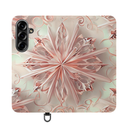 Blush Frost - Abstract Wallet Phone Case for Samsung Galaxy