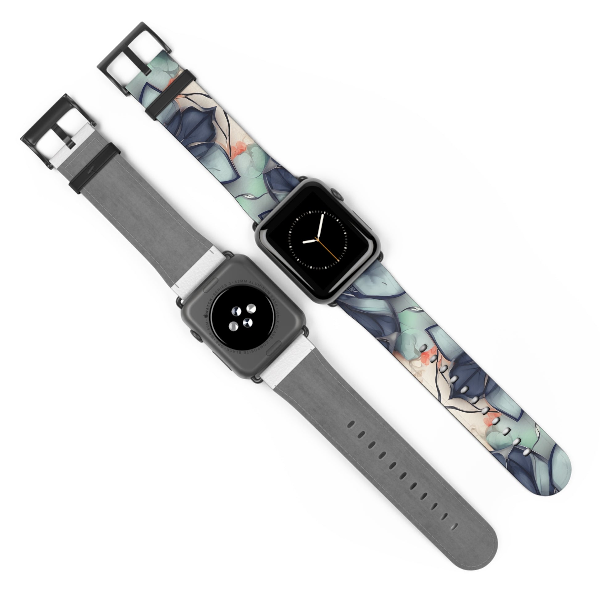 Midnight Mosaic Designer Apple Watch Band - Premium Custom Strap for Series 1-9, SE & Ultra - Artistic Vegan Leather