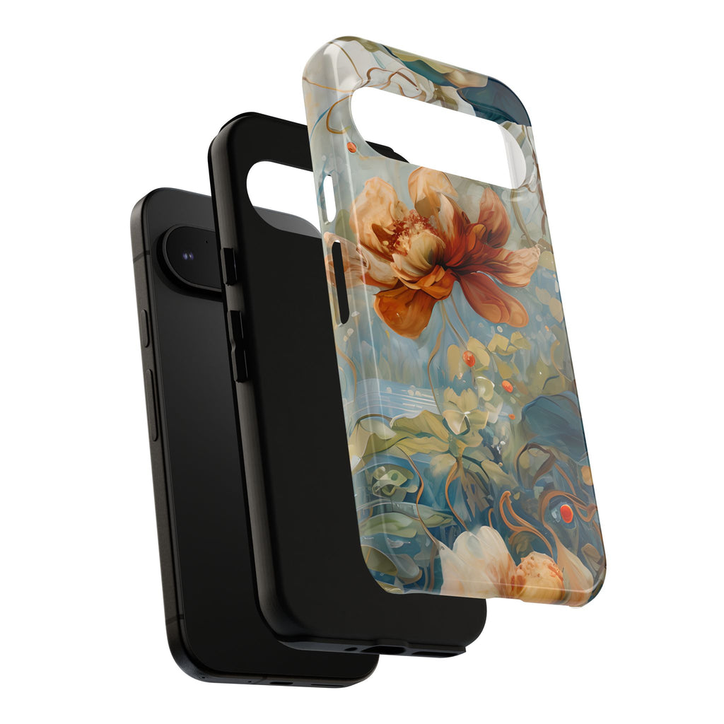 Waterlily Dreamscape - Artistic Floral Google Pixel 9 Tough Phone Case - Waterlily & Lotus Design