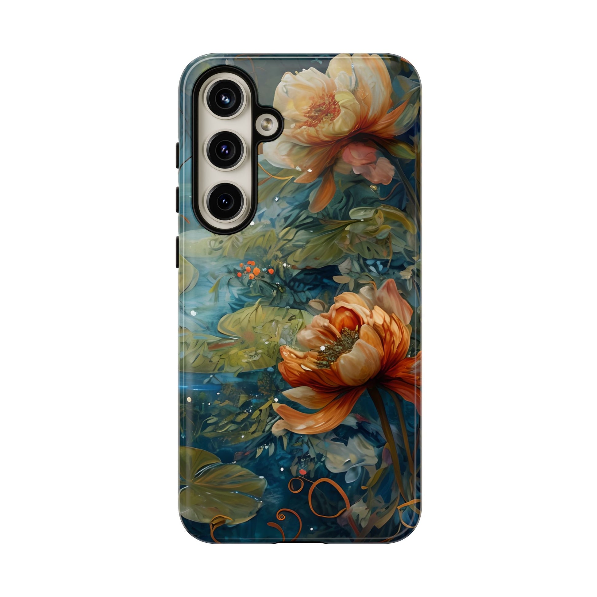 Waterlily Nocturne Samsung Galaxy S24 Plus Case - Artistic Mountain Lake Design, Nature-Inspired Protective Cover, Elegant Gift for Outdoor Lovers