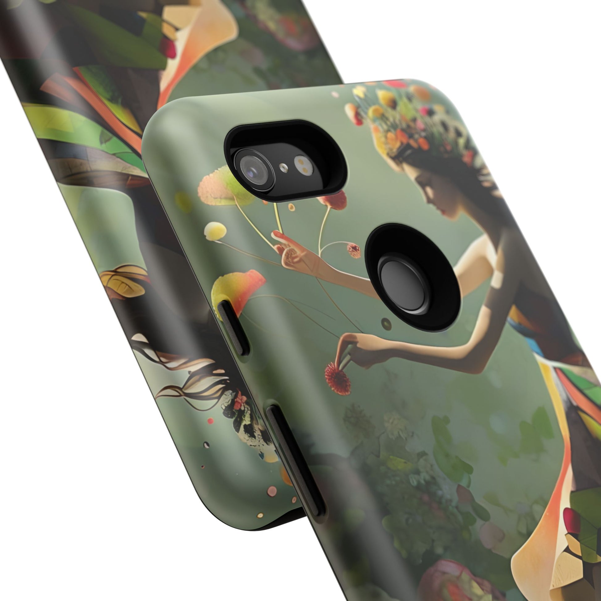 Copy of Dancing Wildflower Muse Google Pixel 3XL Tough Case - Artistic Floral Fantasy Cover - Whimsical Nature-Inspired Protective Accessory