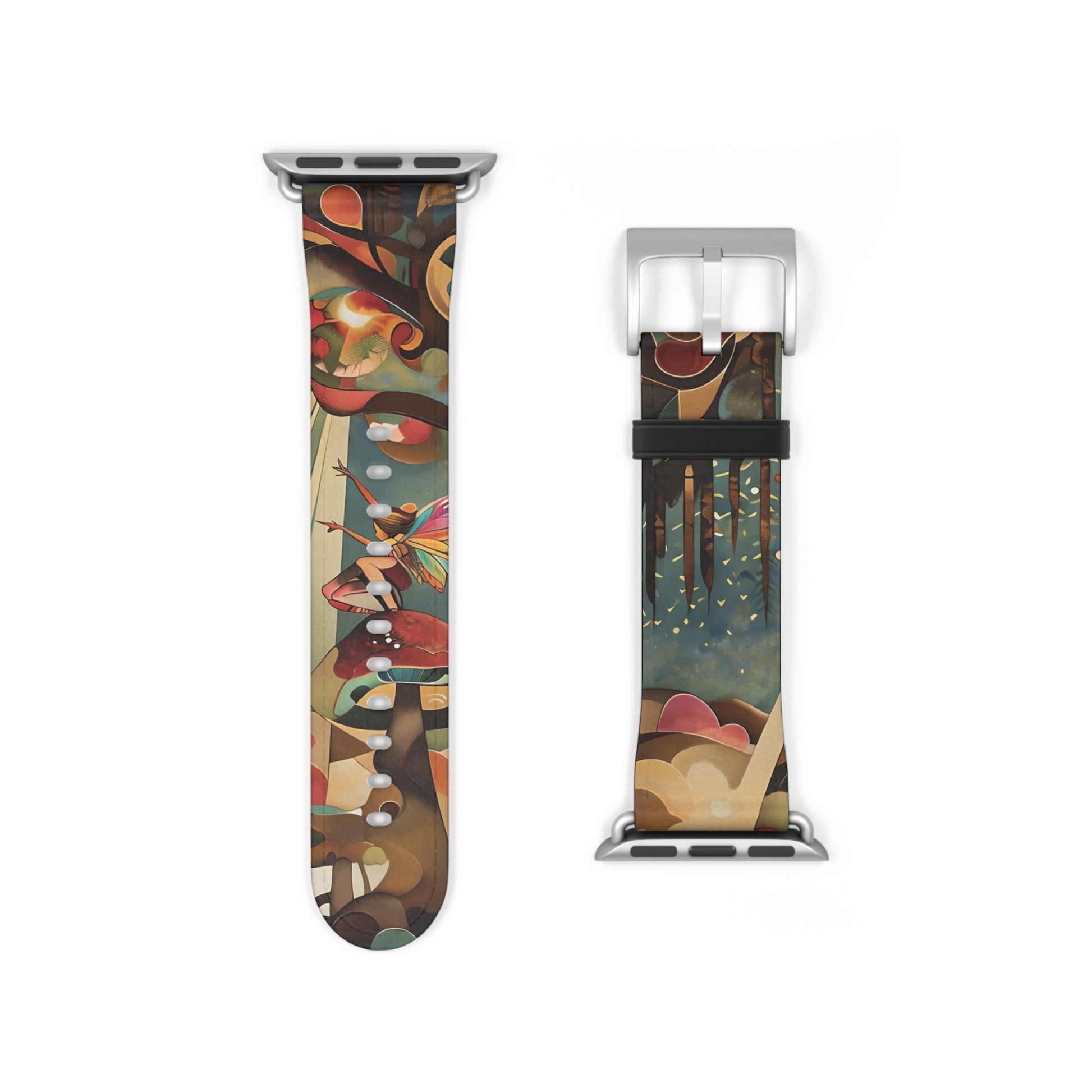 Enchanted Orchard Apple Watch Band - Artistic Fantasy Strap, Elegant Fairy Design, Premium Gift for Smartwatch Lovers