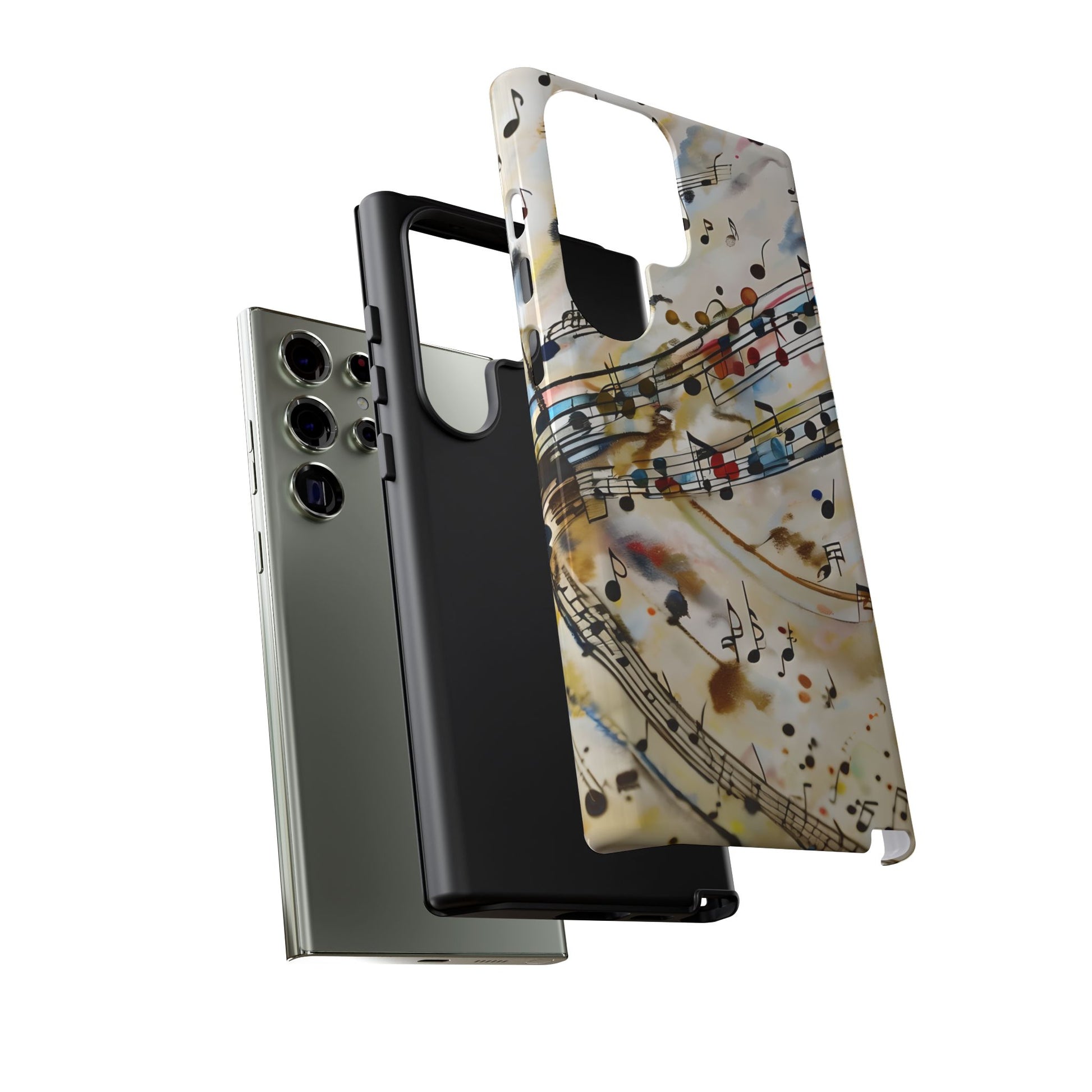 Melodic Flow music notes Samsung Galaxy tough phone case dual layer protection