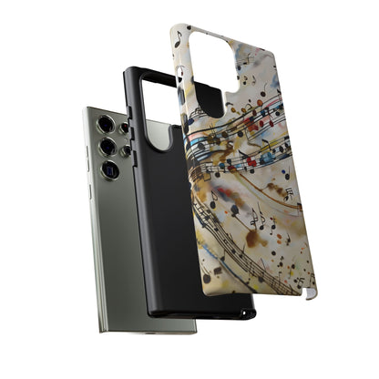 Melodic Flow music notes Samsung Galaxy tough phone case dual layer protection