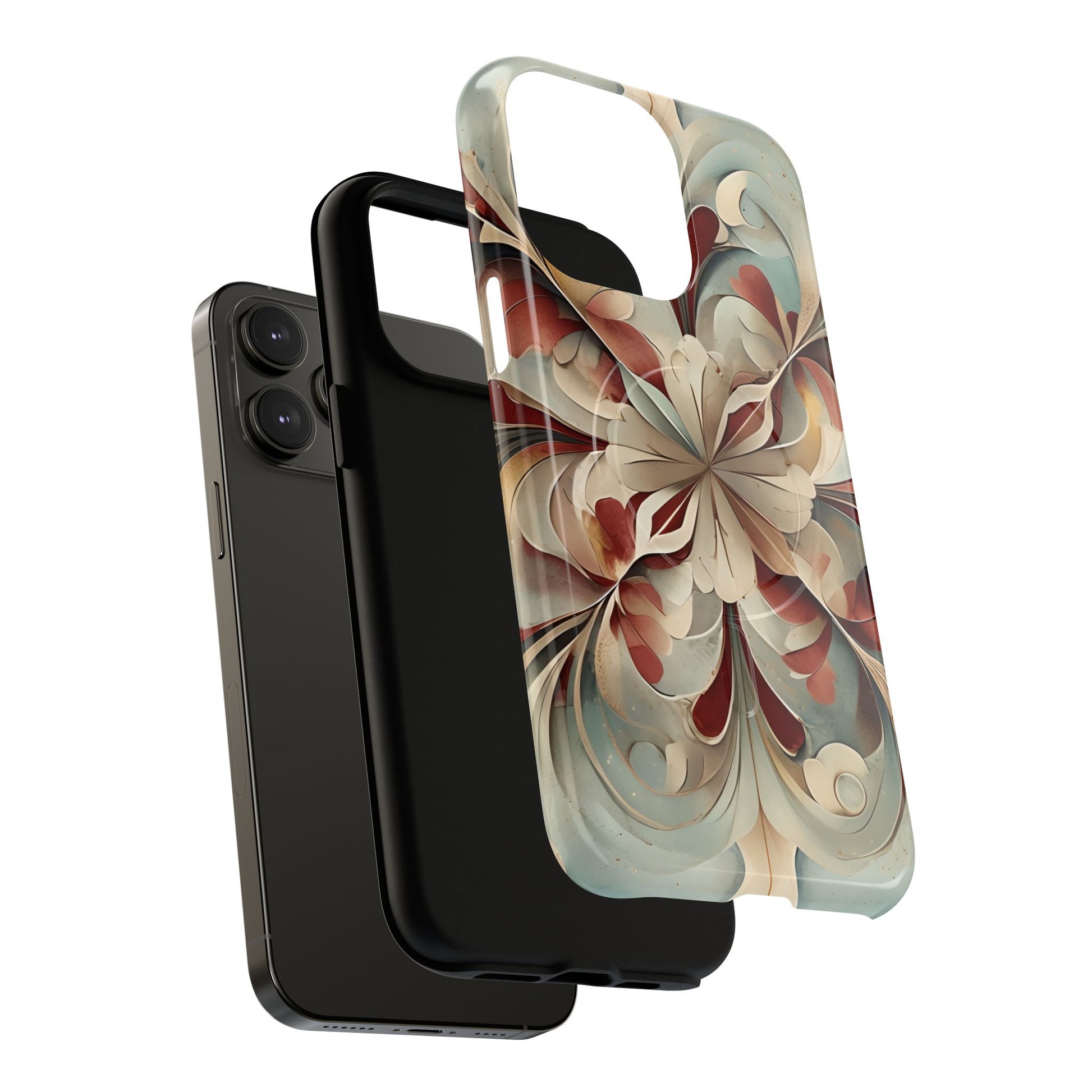 Vintage Baroque Blossom - Ornate Floral Art iPhone 14 Pro Max MagSafe Phone Case - Elegant Baroque-Inspired Design