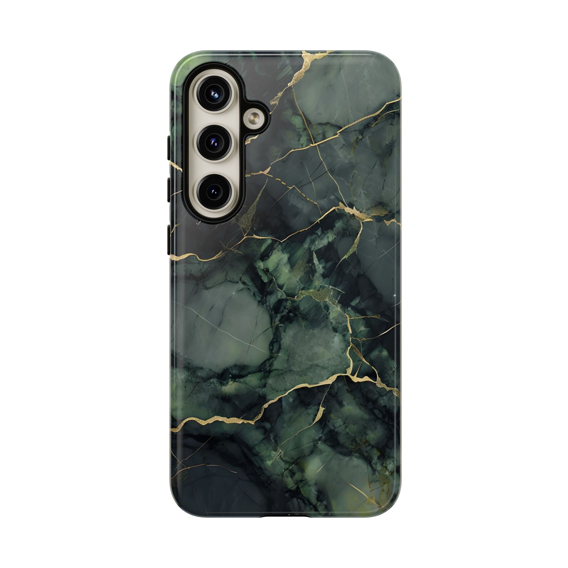 Verdant Vein Tough Case for Samsung Galaxy S24 Plus - Luxury Gold Vein, Nature-Inspired Protective Cover