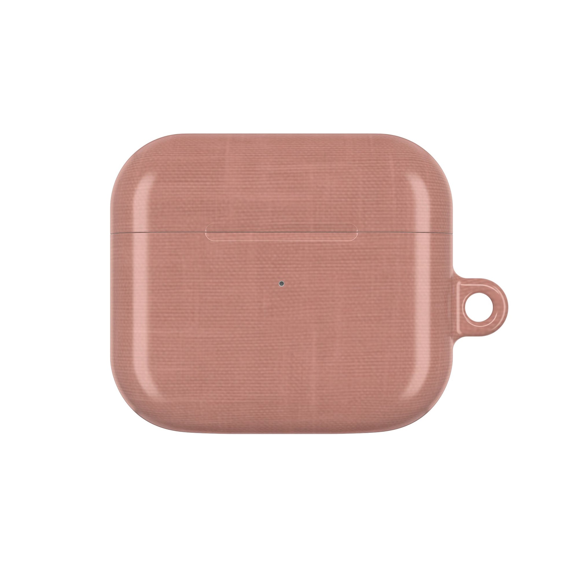 Terracotta Linen AirPods Case - Minimalist Smooth Weave Texture Cover for Gen 1, 2, 3, Pro Gen 1 & 2