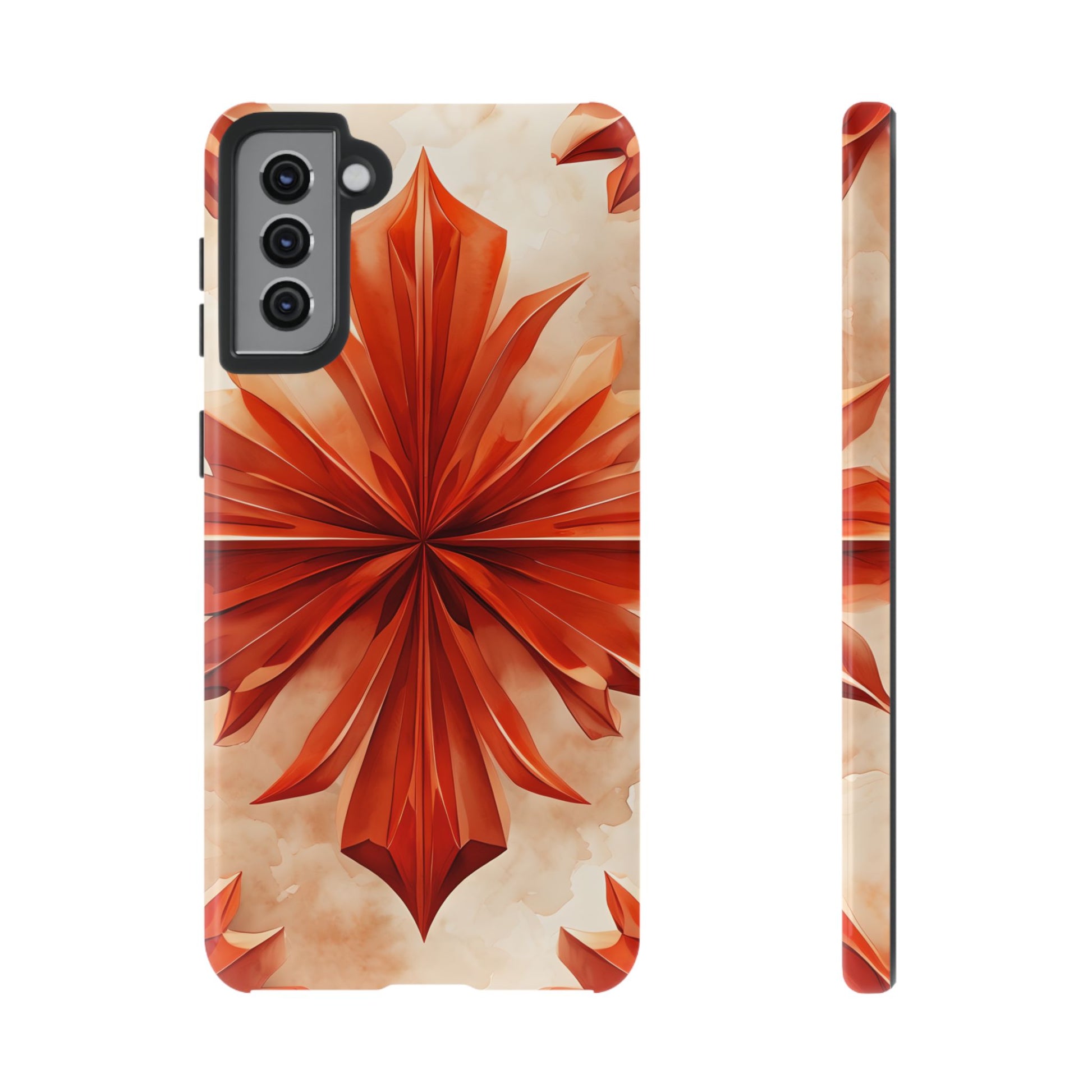 Sunset Fleur Samsung Galaxy S21 Plus - Kaleidoscope Collection of MagSafe Compatible - Vibrant Sunset Flower Design