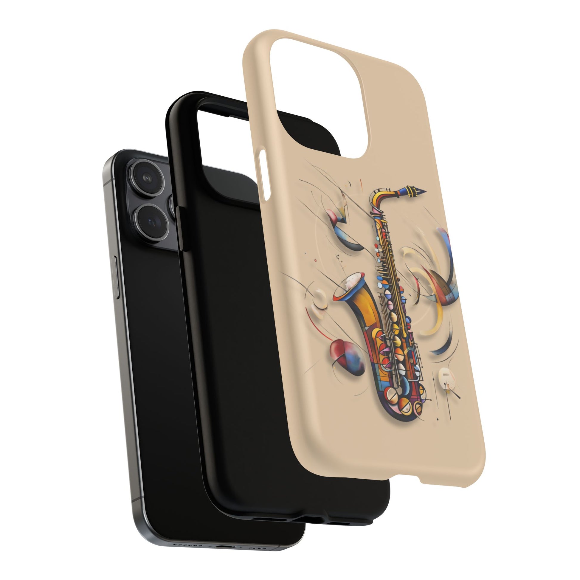 Brass Rhapsody Artistic Saxophone Music iPhone 15 Pro Max MagSafe Case