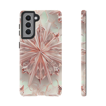 Blush Frost from our Kaleidoscope Collection - Samsung Galaxy tough case - Soft Pink Geometric Floral Design