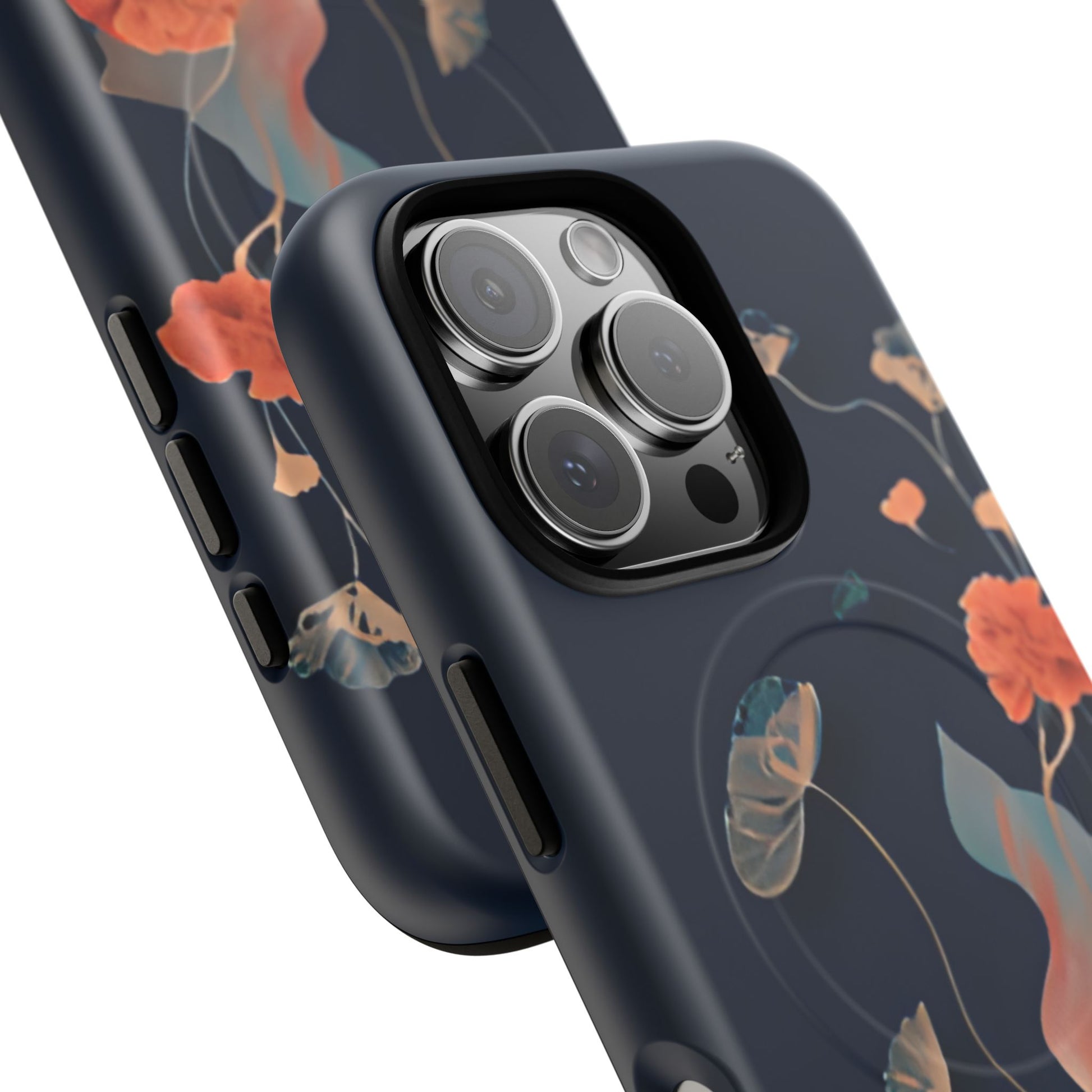 Lotus Reverie - Elegant Artistic Floral iPhone 16 Pro MagSafe Phone Case - Painterly Lotus Blossom Design