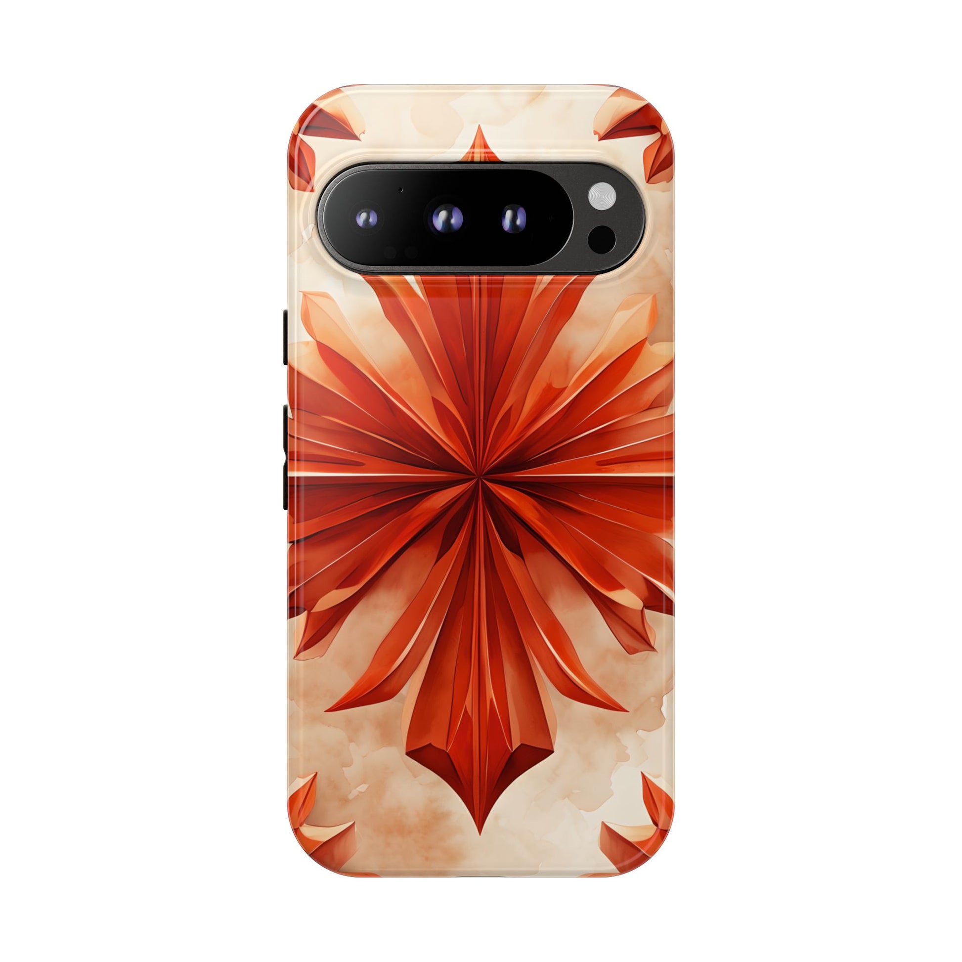 Sunset Fleur Google Pixel 9 Pro - Kaleidoscope Collection of MagSafe Compatible - Vibrant Sunset Flower Design