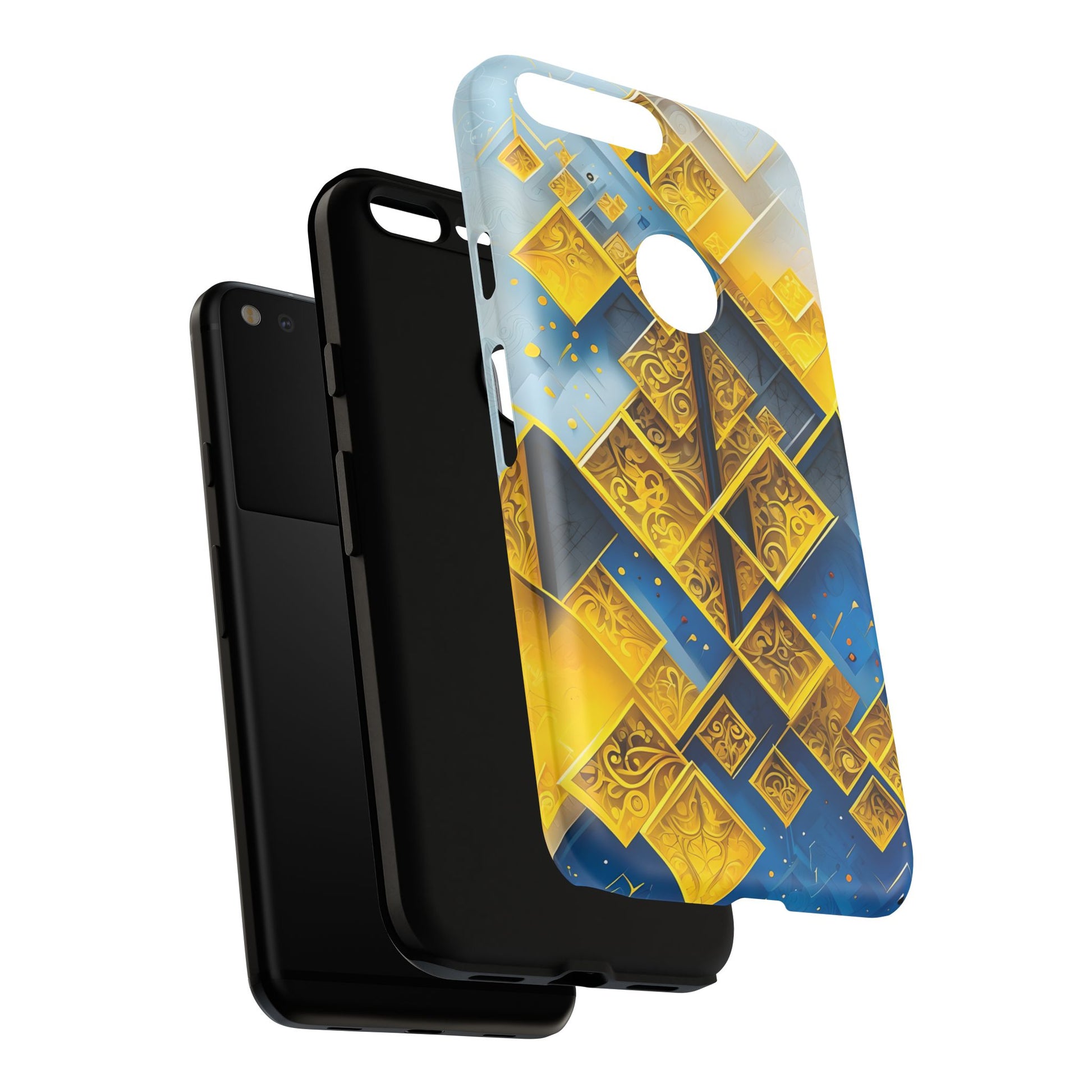 Golden Ascent Luxe Geometric Google Pixel XL Tough Case - Elegant Abstract Gold Design