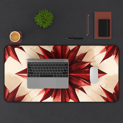 Ruby Compass Designer Desk Mat - Premium Office Desk Pad, 3 Sizes Available, Artistic Workspace Protection