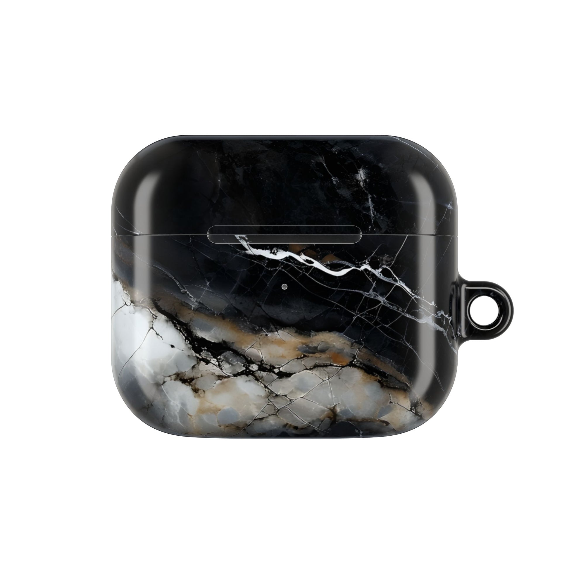 Obsidian Vein AirPod Case - Black Marble Earbud Cover for Gen 1, 2, 3, Pro Gen 1 & 2