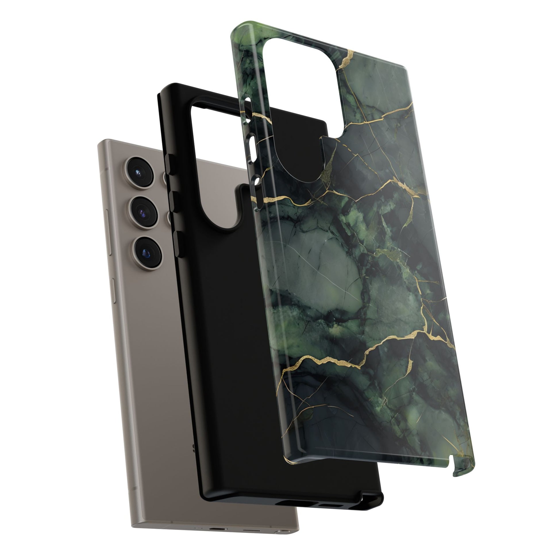 Verdant Vein Tough Case for Samsung Galaxy S24 Ultra - Luxury Gold Vein, Nature-Inspired Protective Cover