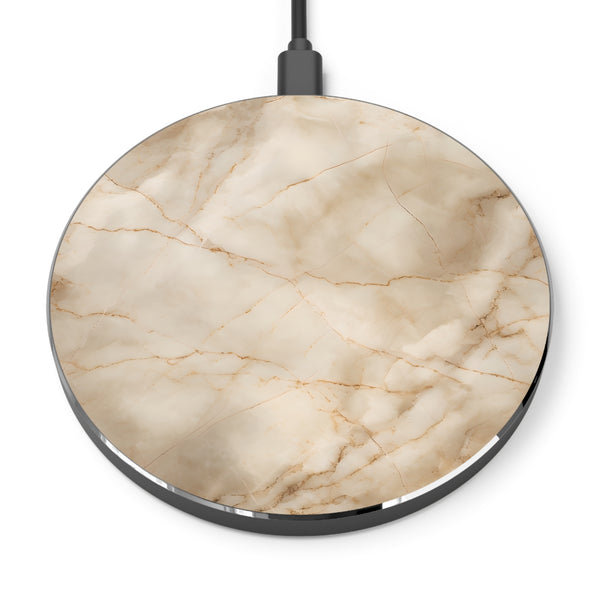 Parchment Mist Qi Wireless Charger - 10W Fast Charging Pad - MagSafe Compatible Designer Phone Charger