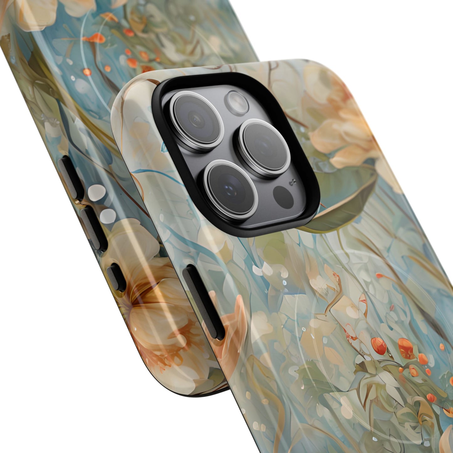 Waterlily Dreamscape - Artistic Floral iPhone MagSafe Phone Case -Waterlily & Lotus Design