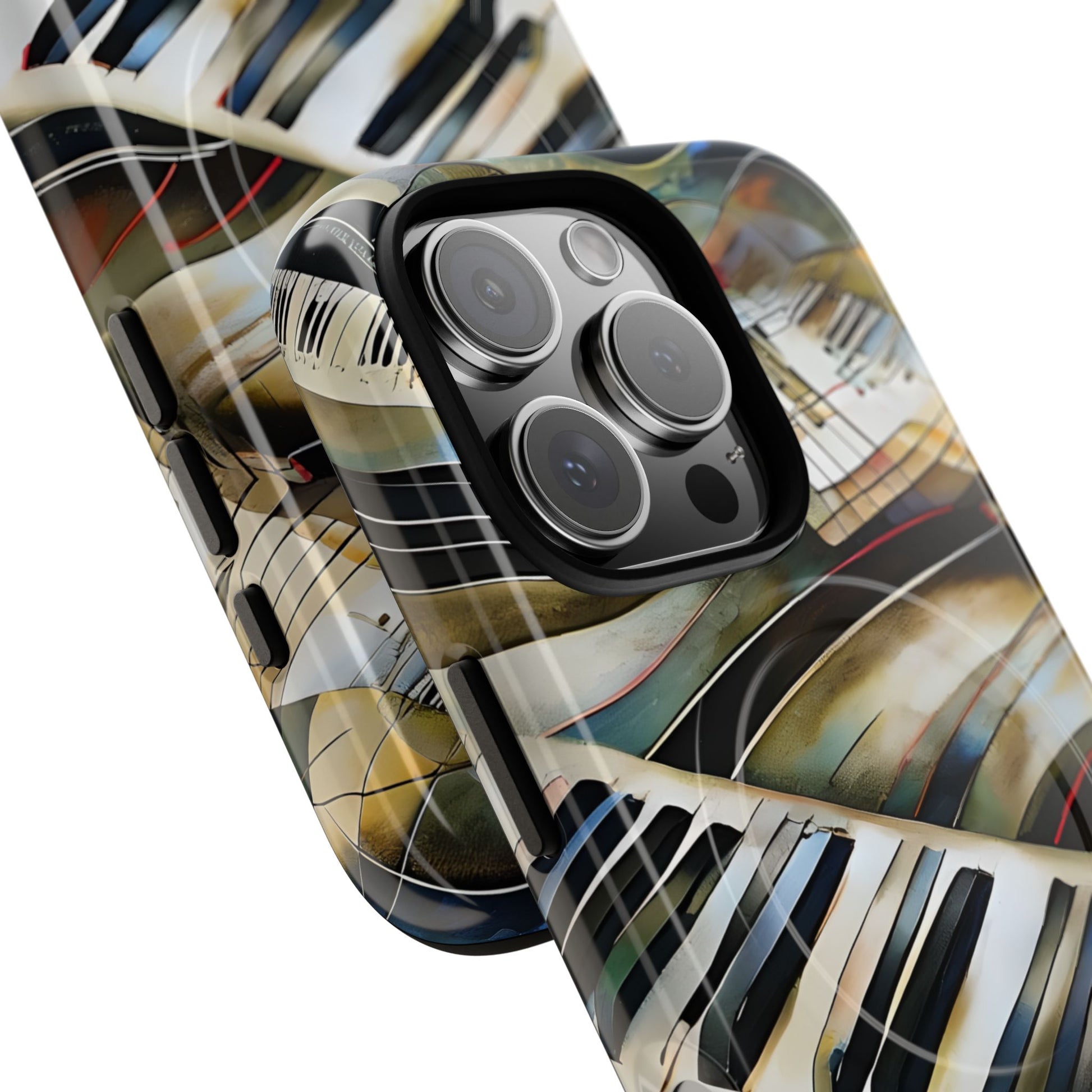 Ivory Cascade Abstract Keyboard Music iPhone 16 Pro MagSafe Case