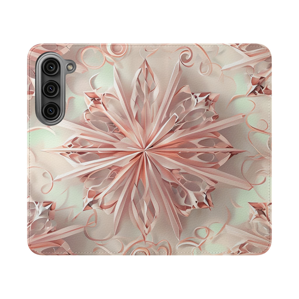 Blush Frost - Abstract Wallet Phone Case for Samsung Galaxy S23
