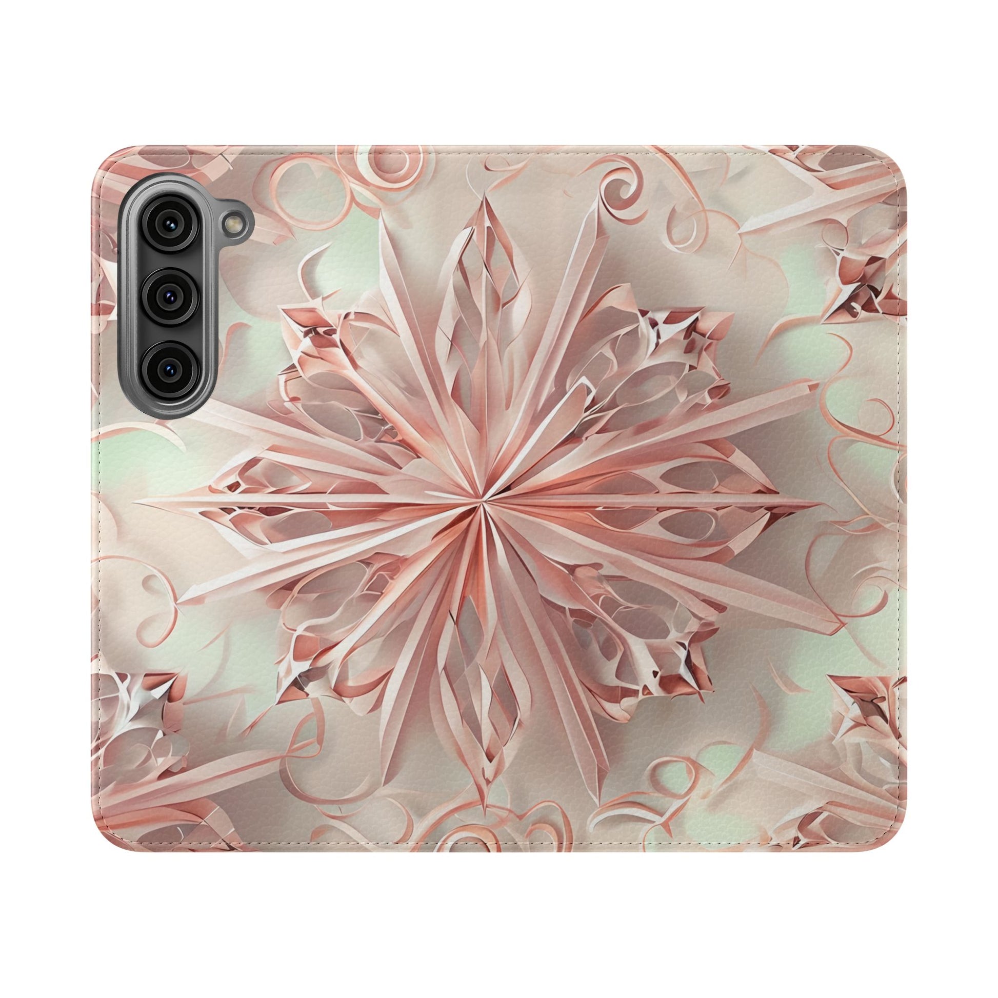 Blush Frost - Abstract Wallet Phone Case for Samsung Galaxy S23