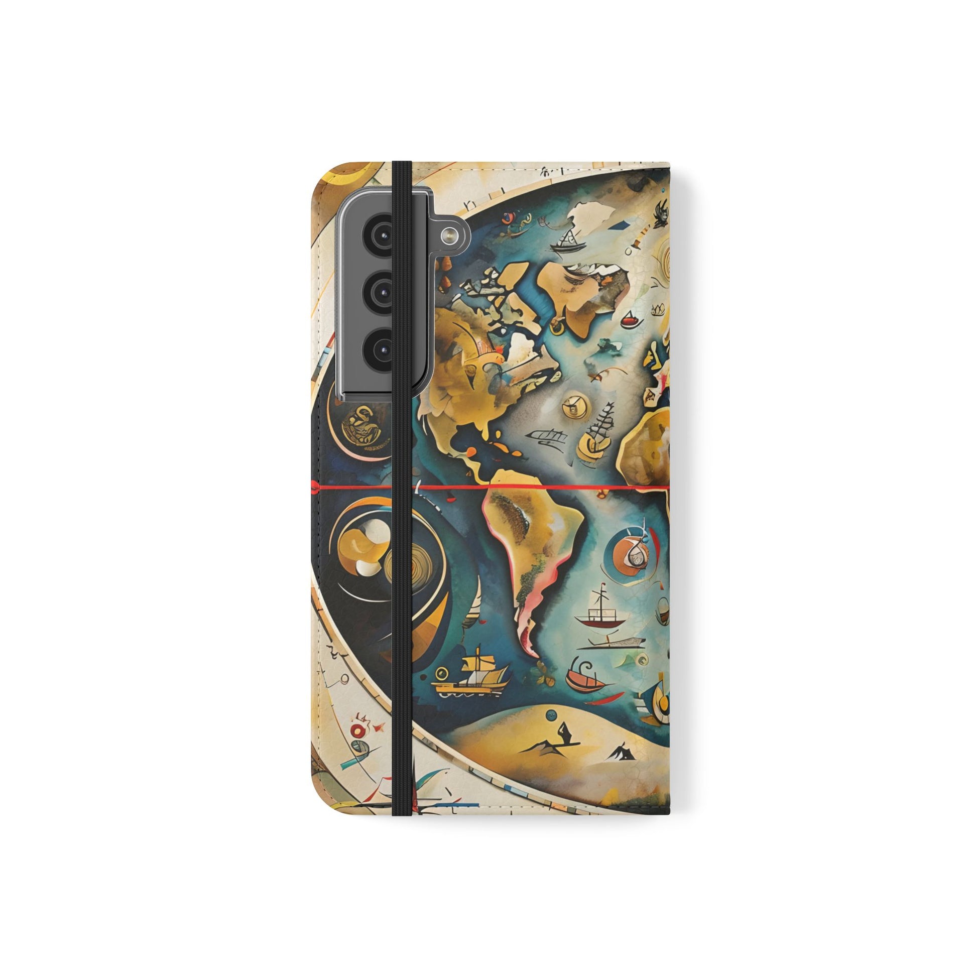 Celestial Map - Vintage-Inspired Phone Wallet Case for Samsung Galaxy S22
