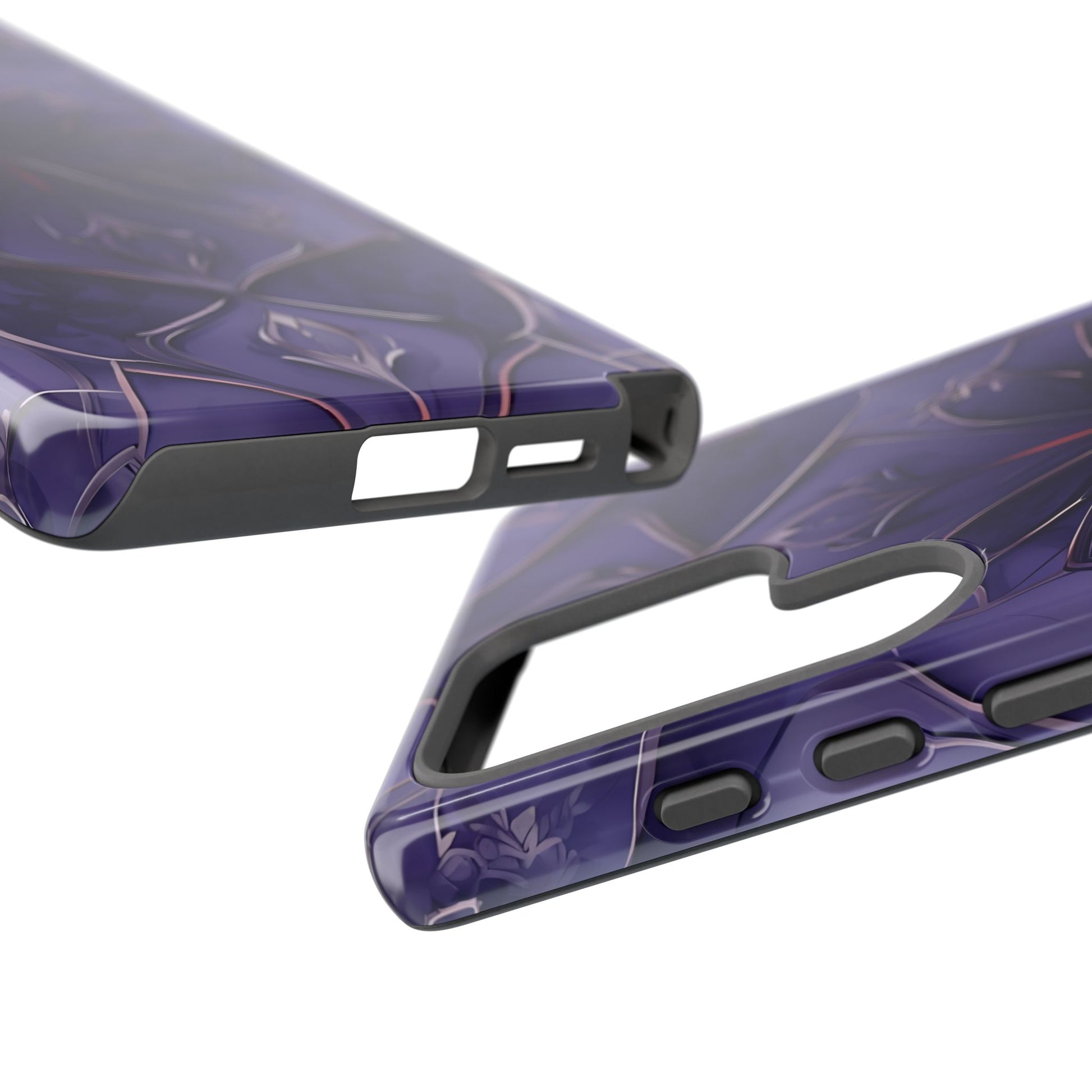 Violet Nebula - Kaleidoscope Collection Artistic Floral Burst - Samsung Galaxy S25 Ultra Tough Phone Case - Bold Purple Symmetrical Design
