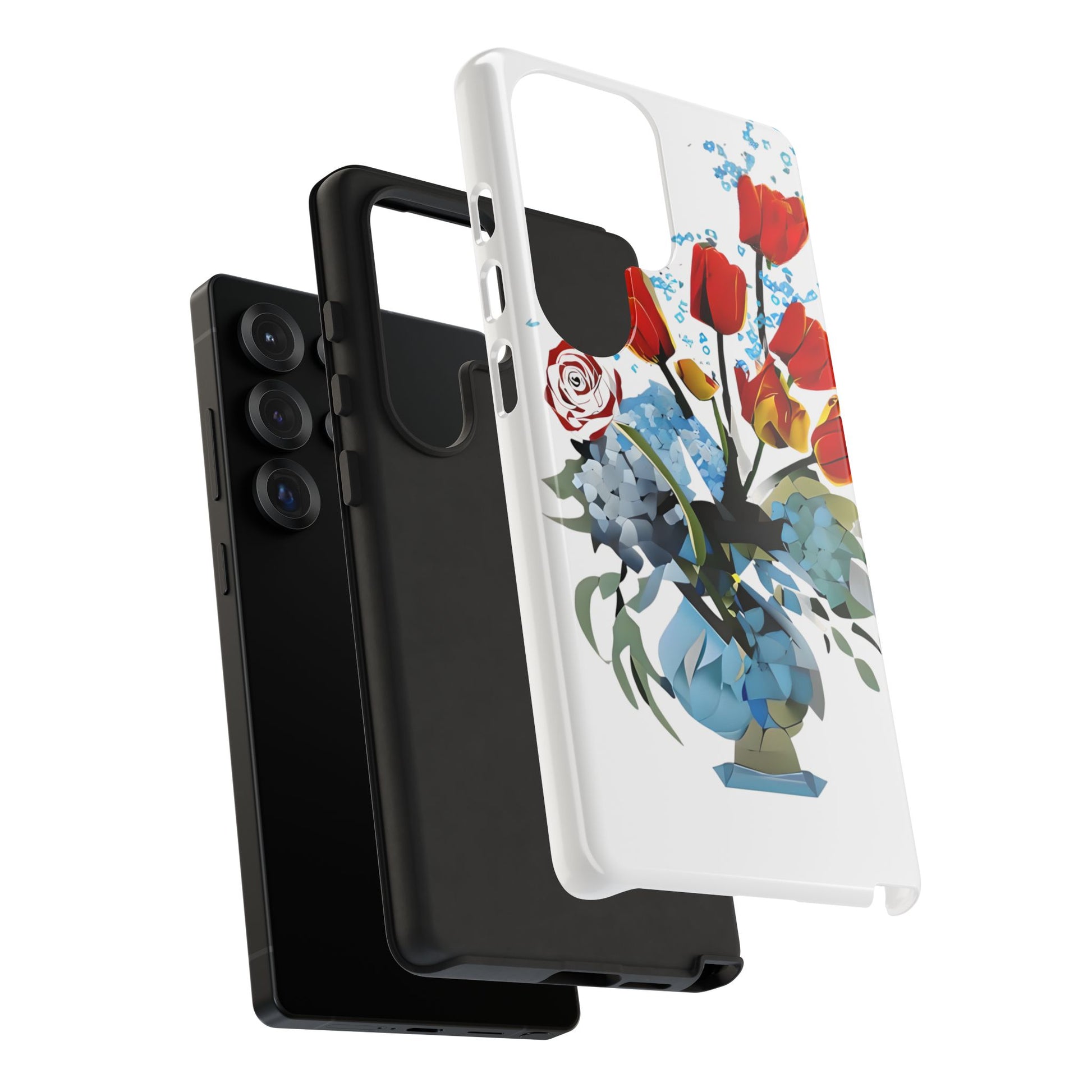 Bouquet Brilliance - Artistic Floral Samsung S25 Ultra Phone Case - Vibrant Tulip, Rose & Hydrangea Design