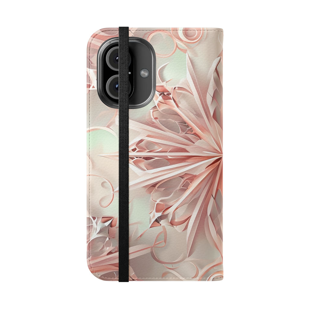 Blush Frost - Abstract Wallet Phone Case for iPhone 16
