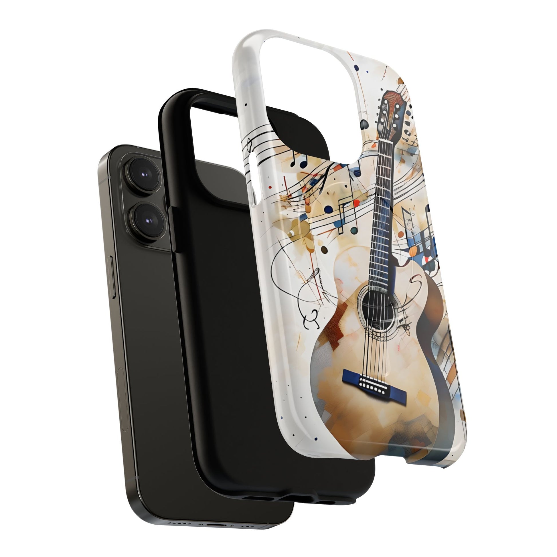 Strum and Flow Acoustic Guitar Art iPhone 14 Pro MagSafe Case