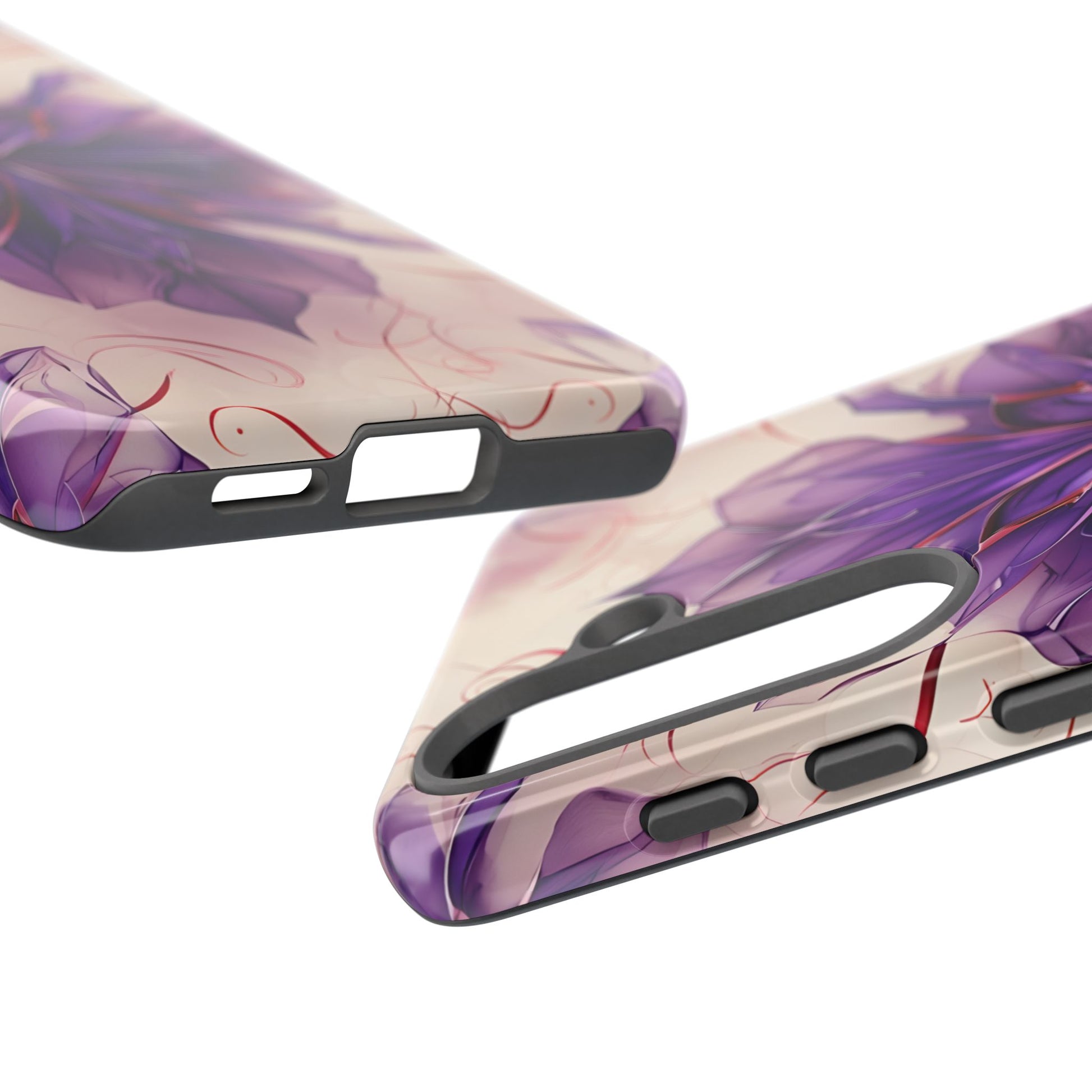 Violet Reverie - Kaleidoscope Collection Artistic Floral Burst - Samsung Galaxy S25 Tough Phone Case - Bold Purple Symmetrical Design