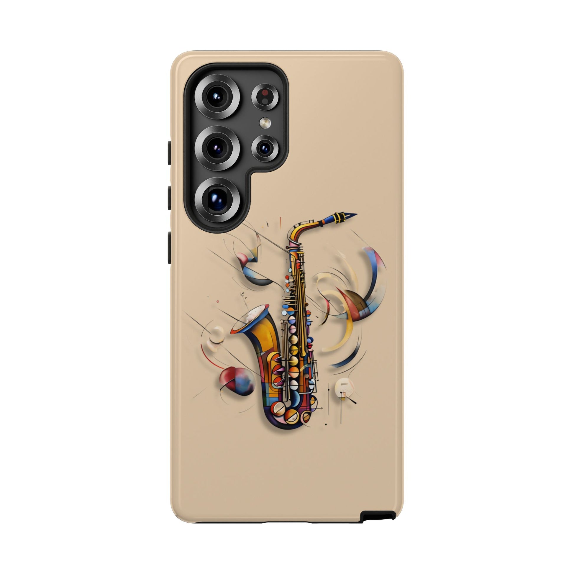 Brass Rhapsody Artistic Saxophone Music Tough Case for Samsung Galaxy S25 Ultra - Shockproof Phone Cover
