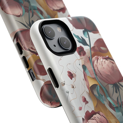 Blushing Peony Veil iPhone MagSafe Case