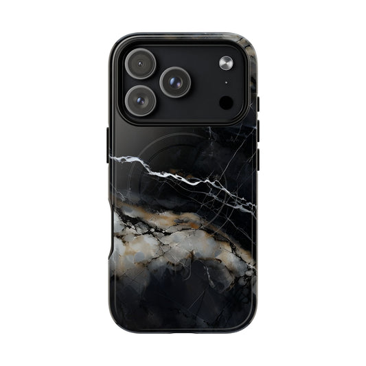 Obsidian Vein iPhone MagSafe case with large camera cutout for Pro models