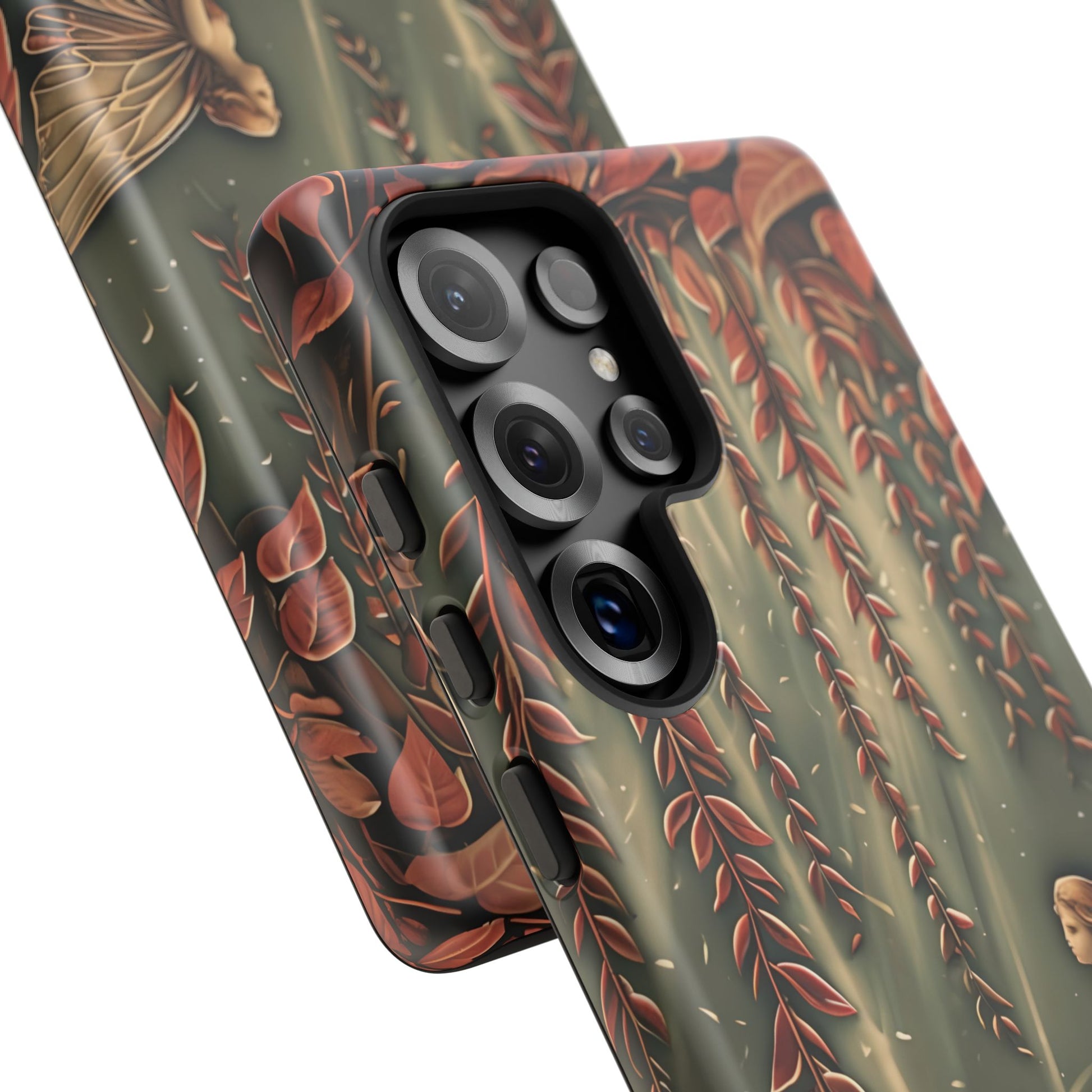 Willow Whisper - Tranquil Nature Art Samsung Galaxy S25 Ultra Tough Phone Case - Serene Willow Tree & Meditative Figure Design