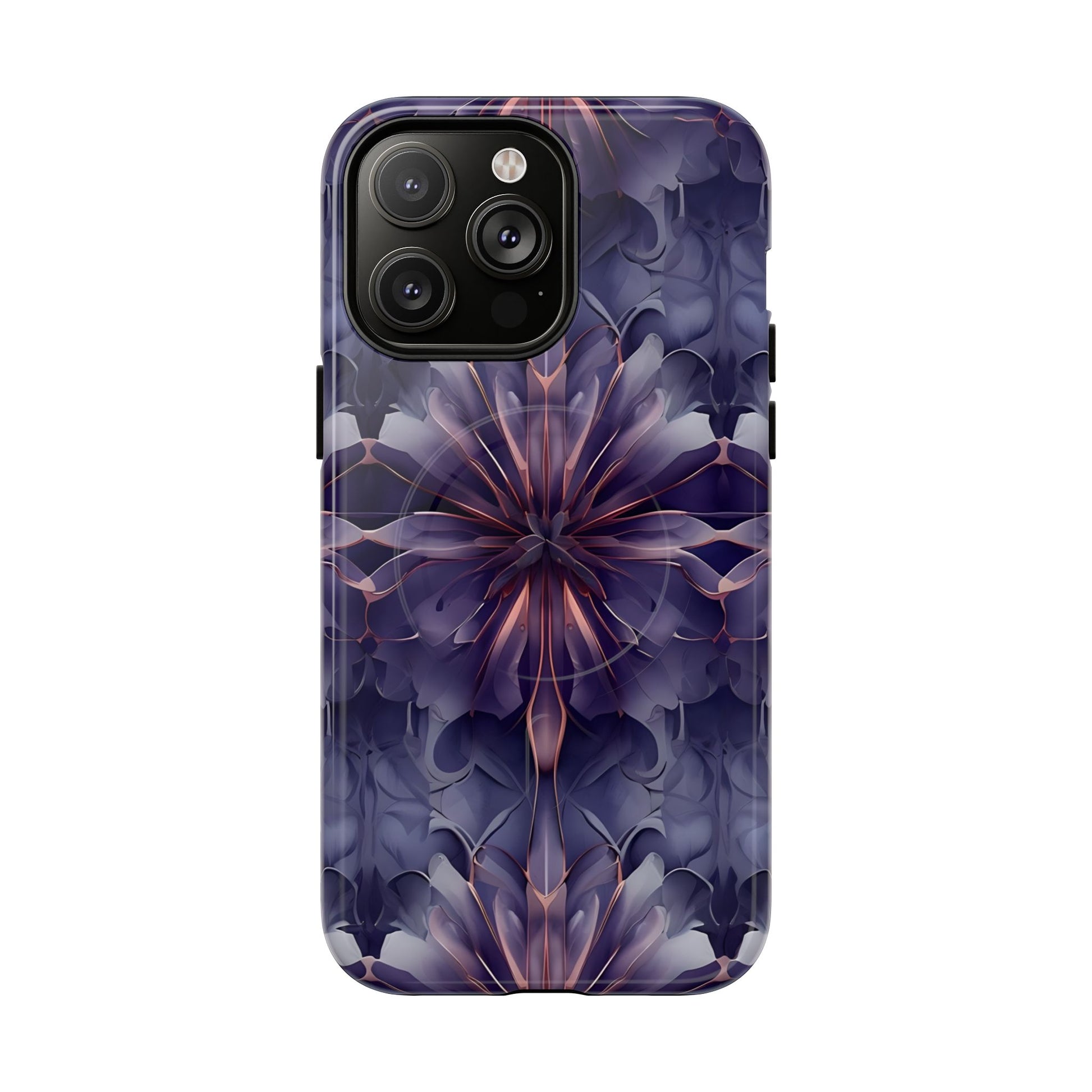 Twilight Tapestry - iPhone 14 Pro Max MagSafe Phone Case - Purple Kaleidoscope Design