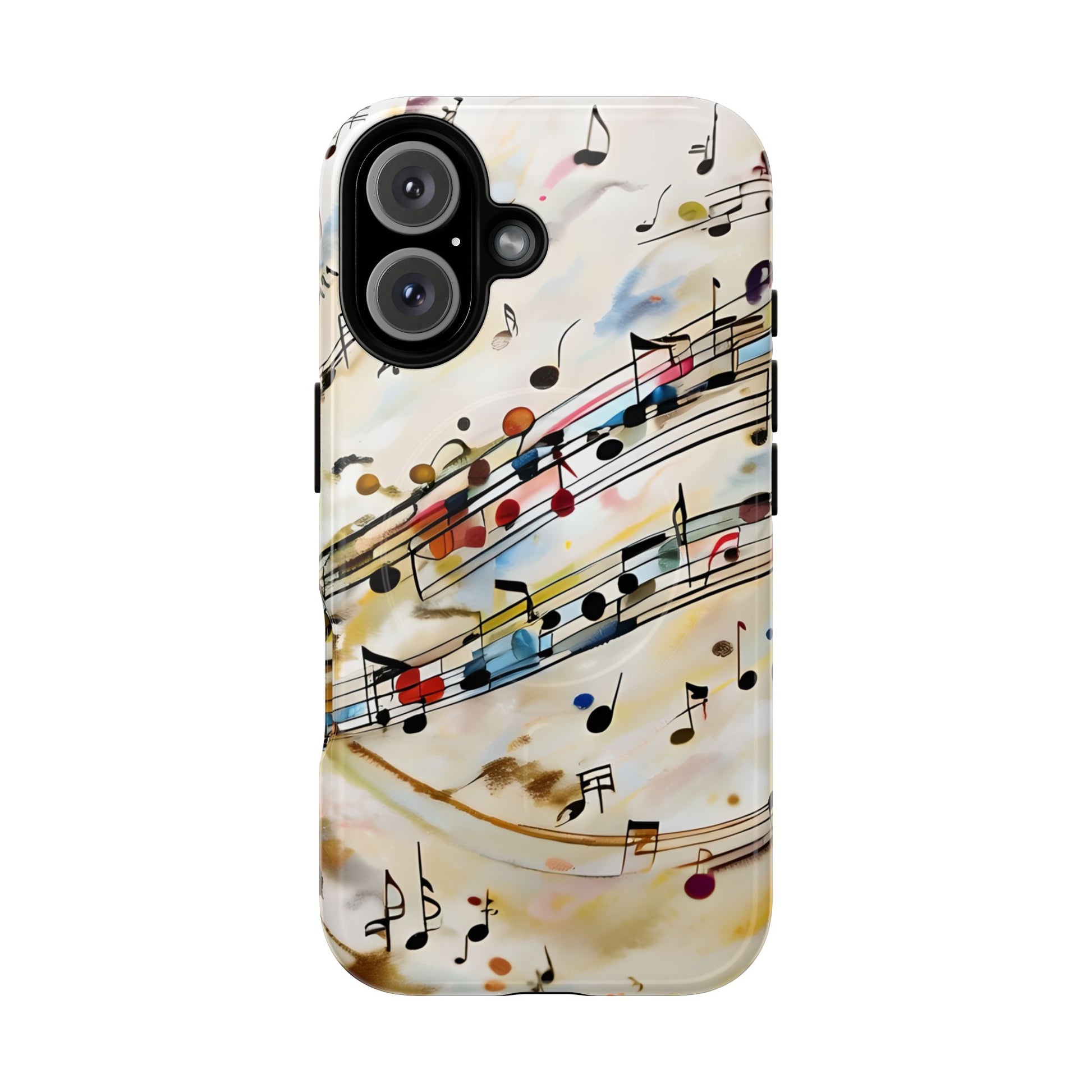 Melodic Flow Abstract Music Notes iPhone 16 MagSafe Case