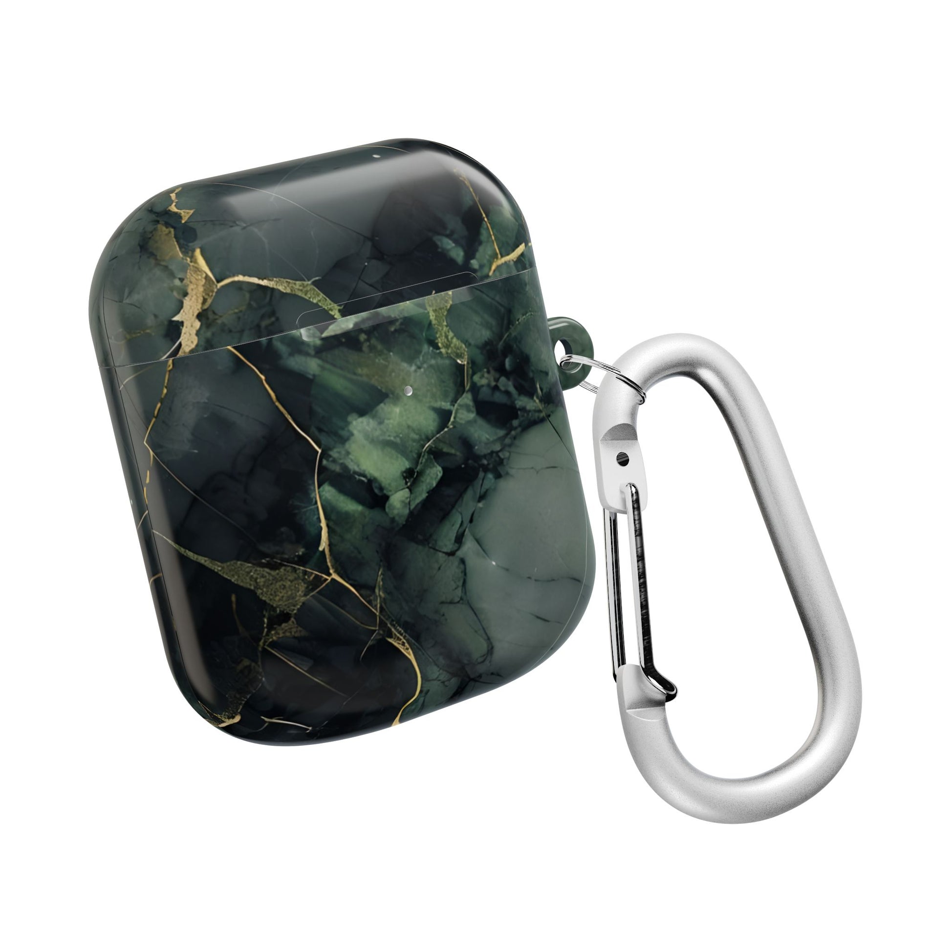 Verdant Vein AirPod Case - Green Marble Earbud Cover for Gen 1, 2, 3, Pro Gen 1 & 2