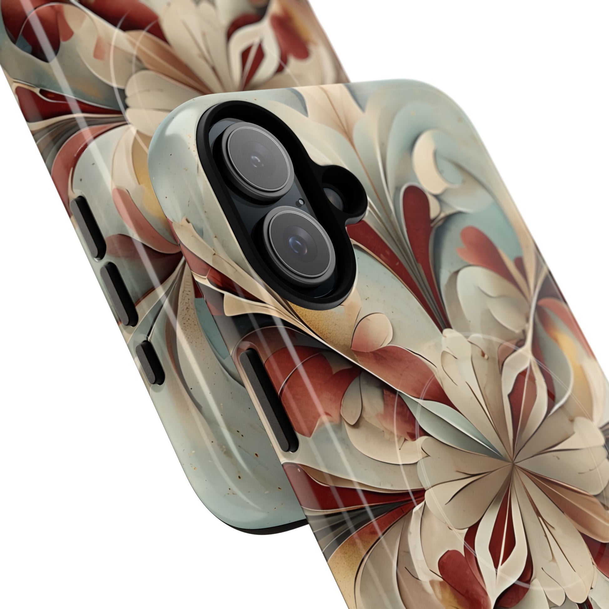 Vintage Baroque Blossom - Ornate Floral Art iPhone 16 Plus MagSafe Phone Case - Elegant Baroque-Inspired Design