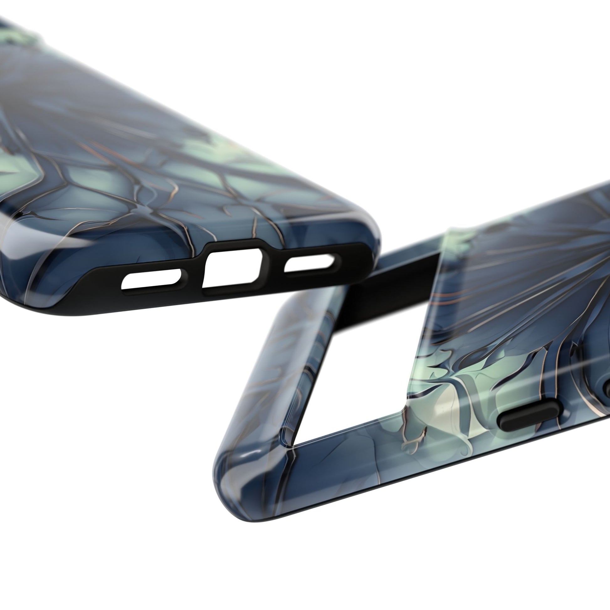 Indigo Mosaic - Artistic Kaleidoscope Collection Artistic Floral - Google Pixel 8 Pro Tough Phone Case - Bold Blue Symmetrical Design