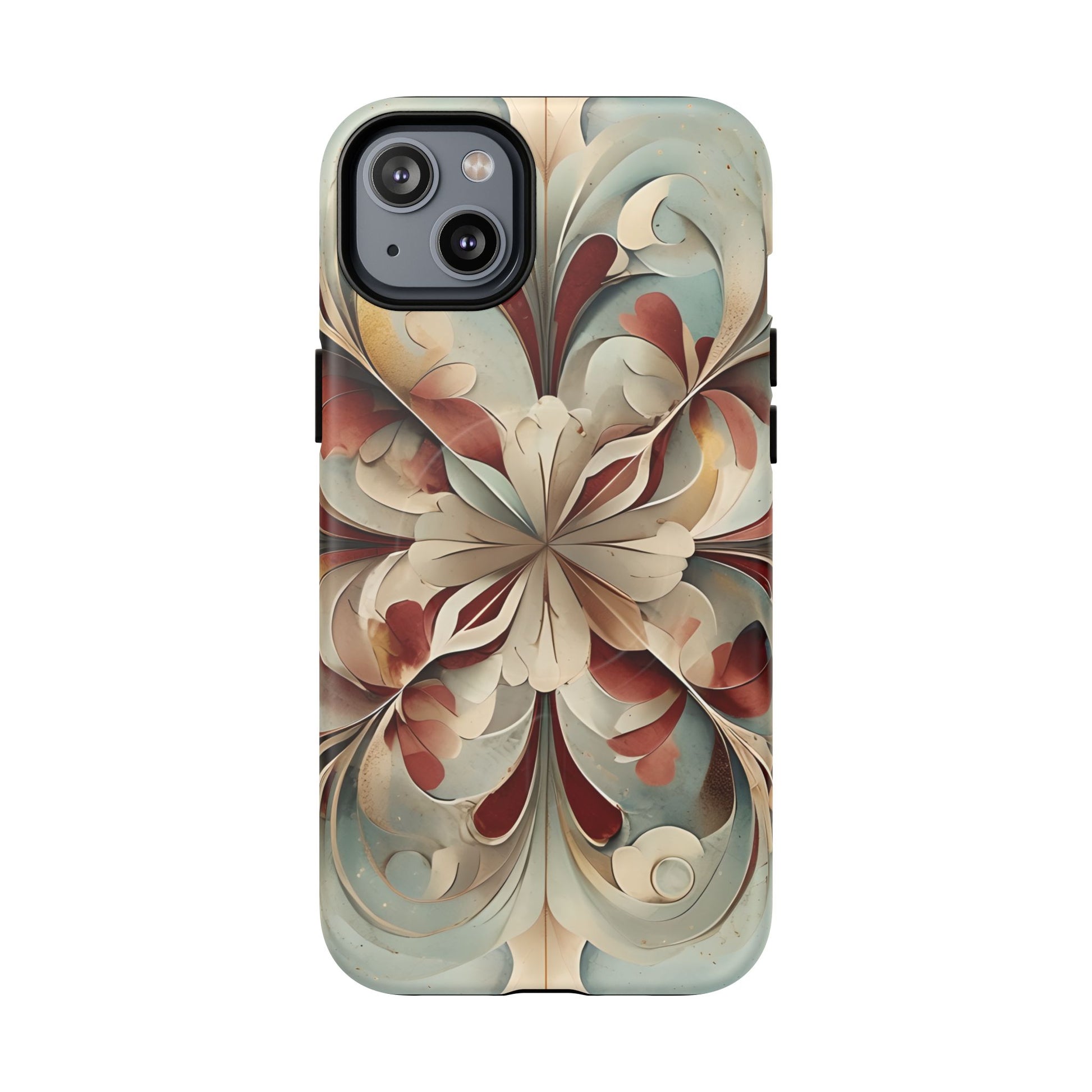 Vintage Baroque Blossom - Ornate Floral Art iPhone 14 Plus MagSafe Phone Case - Elegant Baroque-Inspired Design