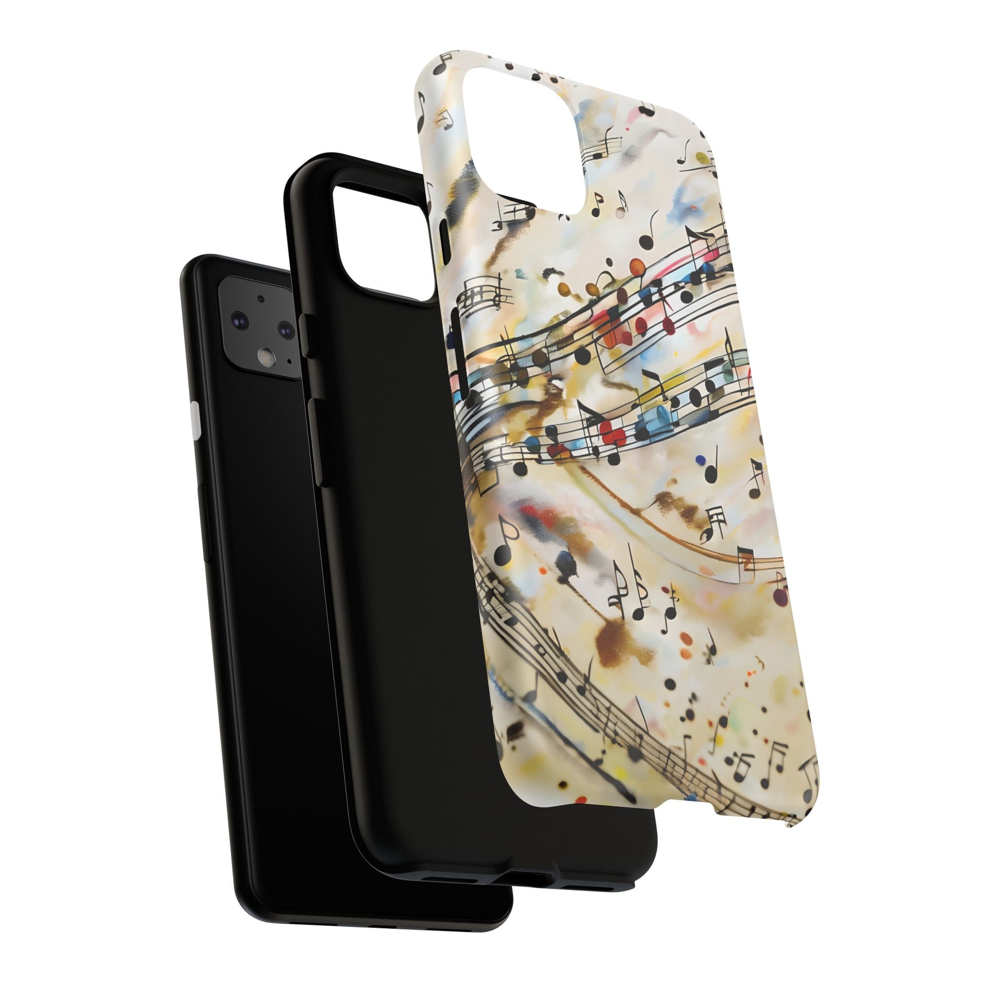 Melodic Flow Abstract Music Notes Tough Case for Google Pixel 4XL - Shockproof Phone Cover
