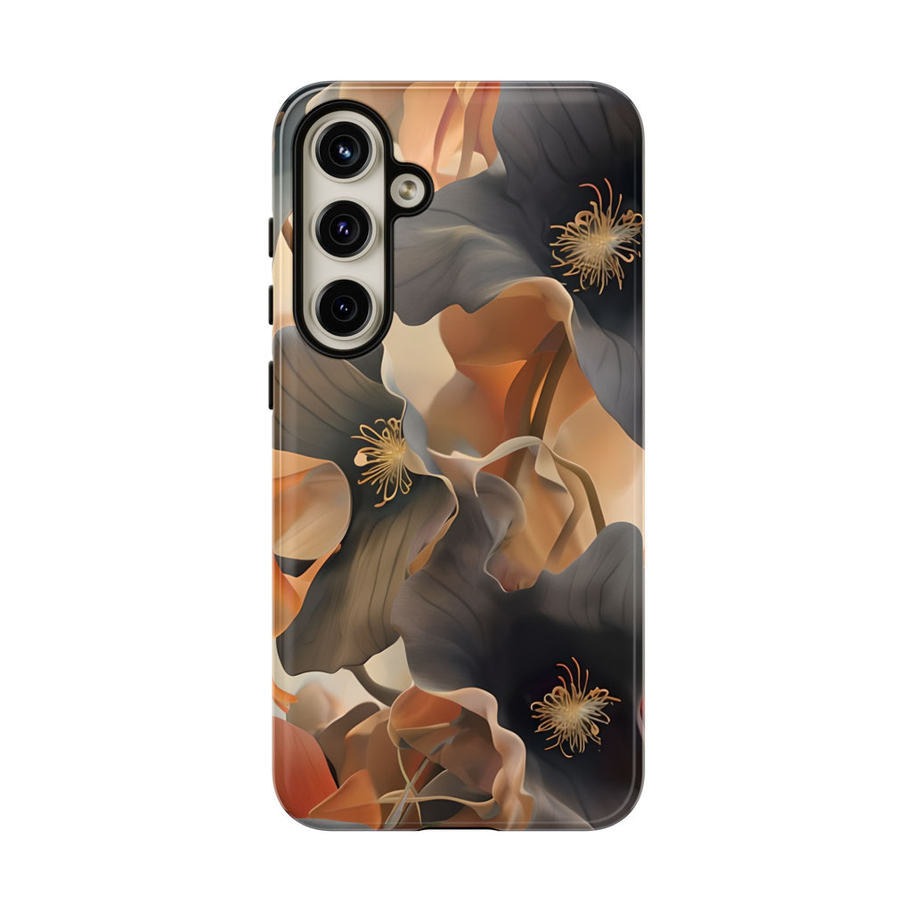 Autumn Ember - Moody Floral Art Samsung Galaxy S24 Plus Tough Phone Case - Warm Earthy Botanical Design